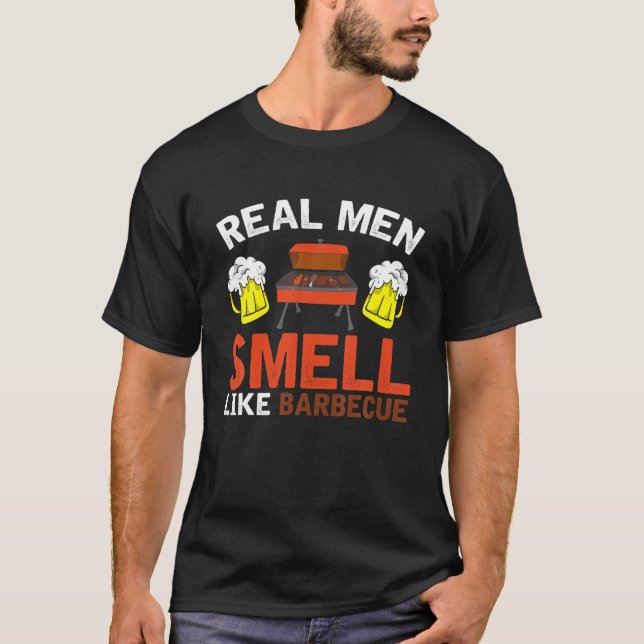 Bier Lover Gift GRILLEN Party Steak geräucherte Me T-Shirt (Vorderseite)