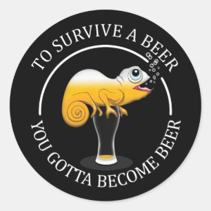 Bier Lover's Funny Zitat - Bier Runder Aufkleber