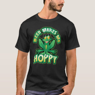 Bier macht mich hoppy - ein glücklicher Frosch T-Shirt