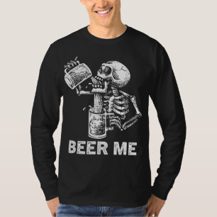 Bier Me Skelett Beängstigende leckere trinken Männ T-Shirt