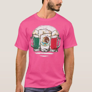 Bier mexikanische Flagge Cinco De Mayo Mexico Drin T-Shirt