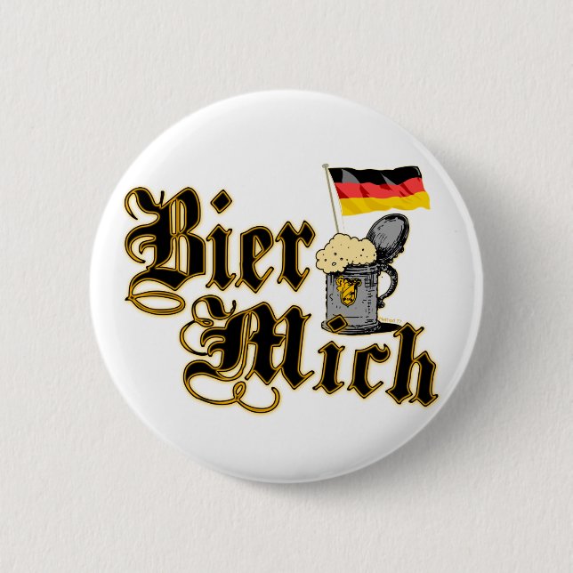 Bier Mich Knopf Button (Vorderseite)