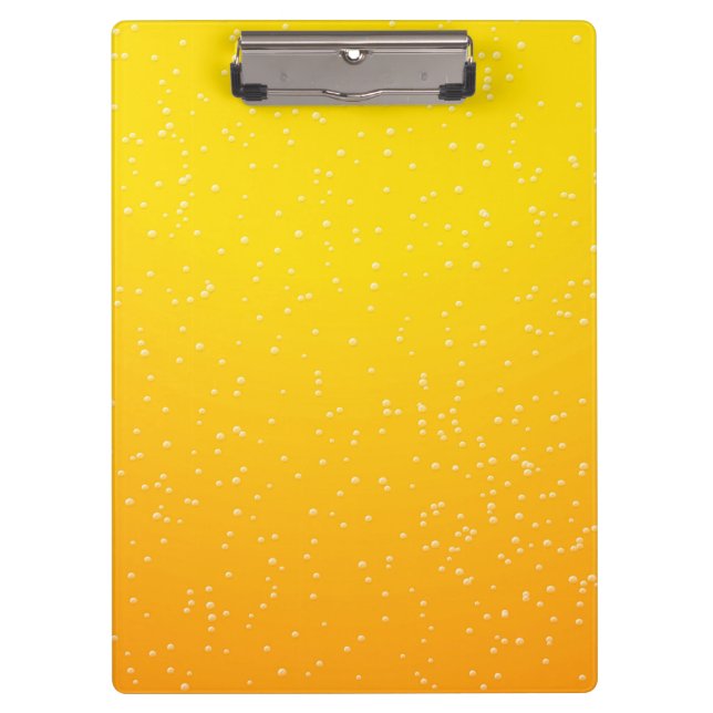 Bier mit Tiny Bubbles Klemmbrett (Vorderseite)