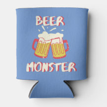 Bier-Monster-Dosenkühler | Hellblauer Hintergrund