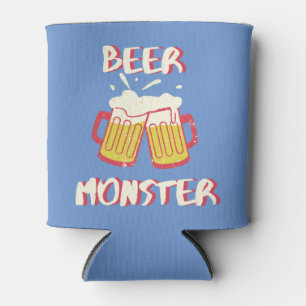 Bier-Monster-Dosenkühler   Hellblauer Hintergrund Dosenkühler
