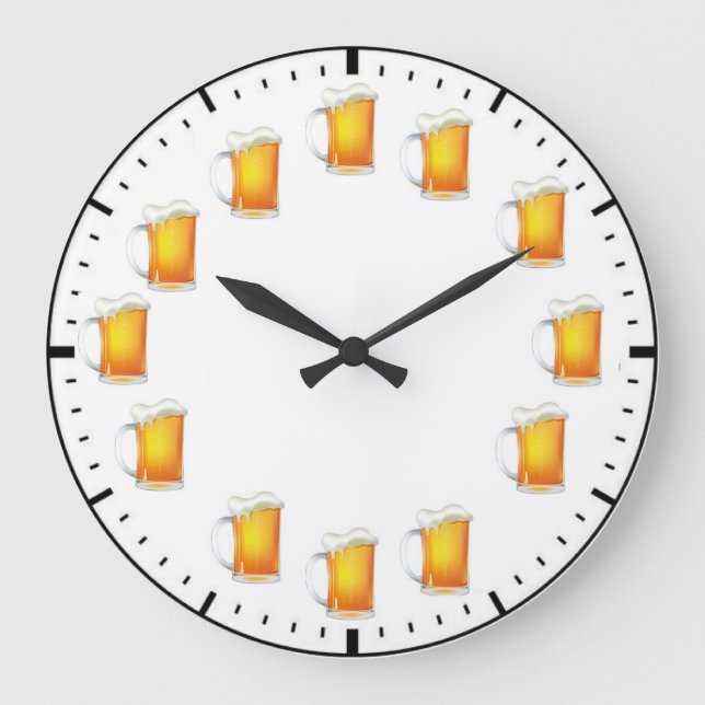 Bier-O-Uhr Große Wanduhr (Vorderseite)