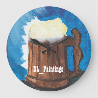 Bier O'clock! Große Wanduhr