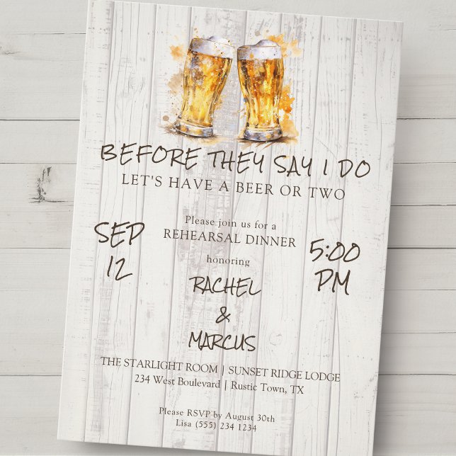 Bier oder Zwei bevor sie sagen ich will Generalpro Einladung (Von Creator hochgeladen)