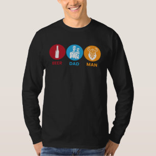 Bier Papa Mann Ich Bartträger Vater Wikinger Vater T-Shirt