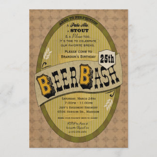 Bier-Party-oder Bier-Schlag-Einladung Einladung