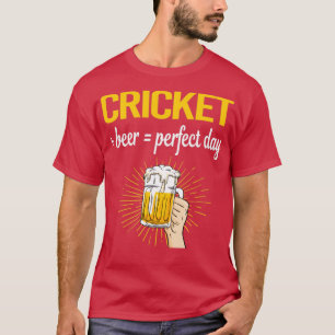 Bier Perfect Day Cricket T-Shirt