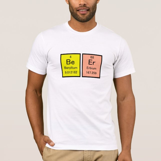 Bier-Periodensystem T-Shirt (Vorderseite)