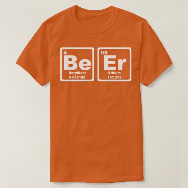 Bier Periodic Table T-Shirt (Design vorne)