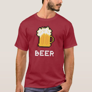 Bier-Pixel-Ikonen-T - Shirt