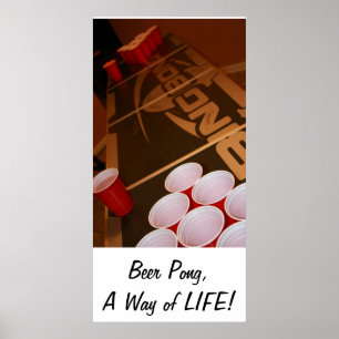 Bier Pong, a-Lebensart Poster
