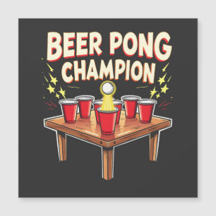 Bier Pong Champion Ping Pong Trinken Magnetkarte