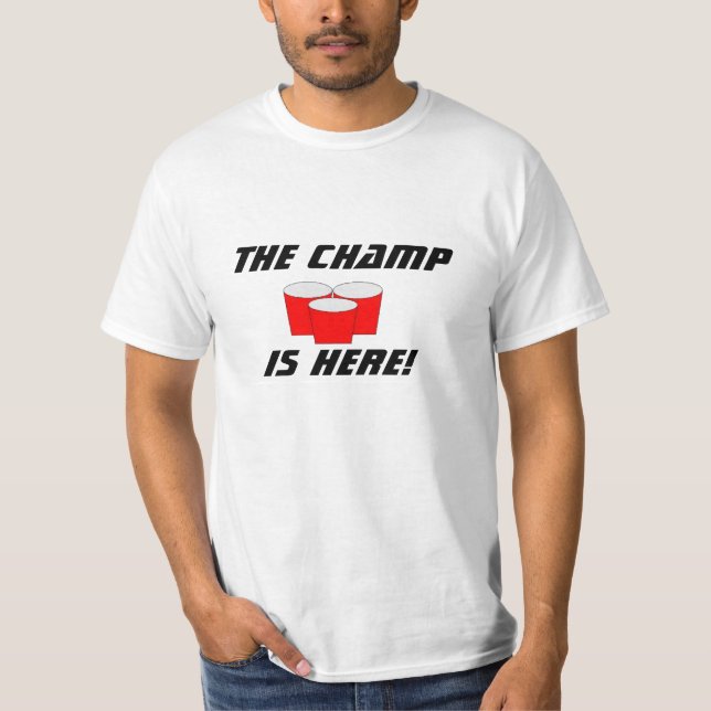 Bier pong, der Champion, prallen nicht auf T-Shirt (Vorderseite)