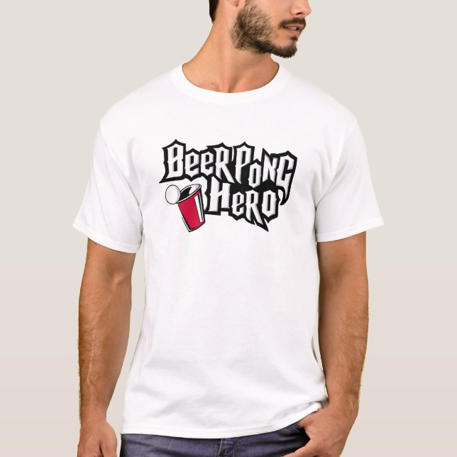 Bier Pong Held! T-Shirt (Vorderseite)