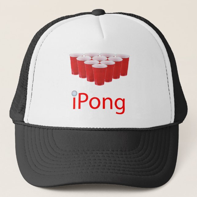 Bier Pong Hut Truckerkappe (Vorderseite)