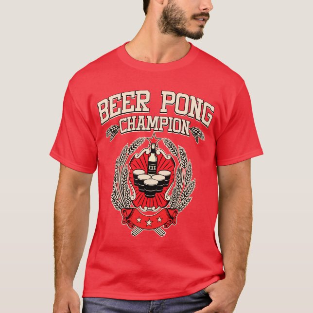 Bier Pong Meister T-Shirt (Vorderseite)
