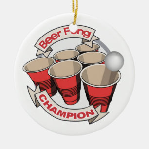 Bier Pong Meisterpreis Keramik Ornament