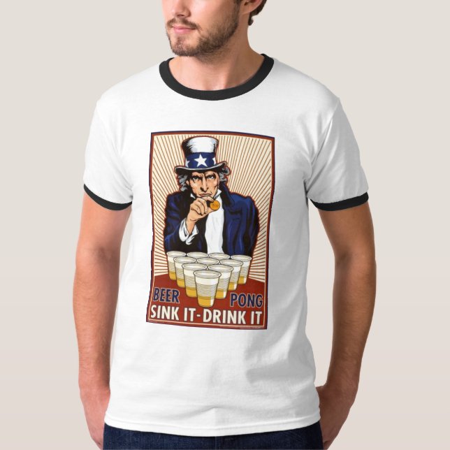 Bier Pong Shirt (Vorderseite)