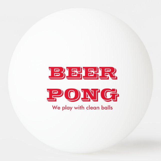 Bier Pong Spiel mit sauberen Bällen 2 Tischtennisball (Vorderseite)