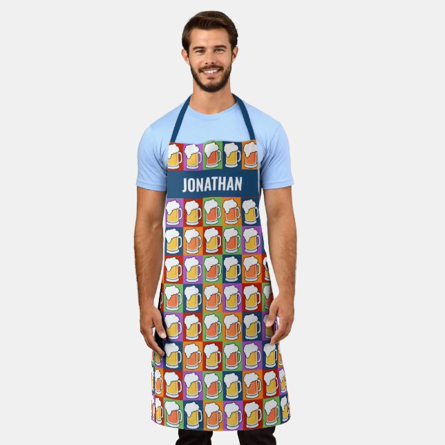 BIER Pop Art Schürze (Getragen)