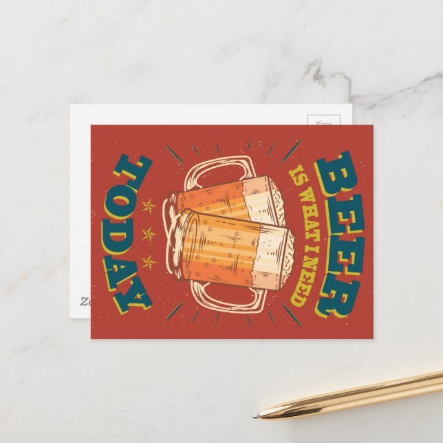 Bier Postkarte (Vorderseite/Rückseite Beispiel)