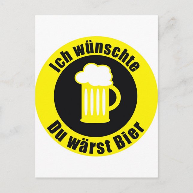 Bier Postkarte (Vorderseite)