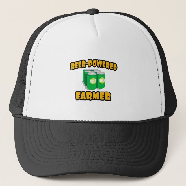 Bier-Powered-Bauer Truckerkappe (Vorderseite)