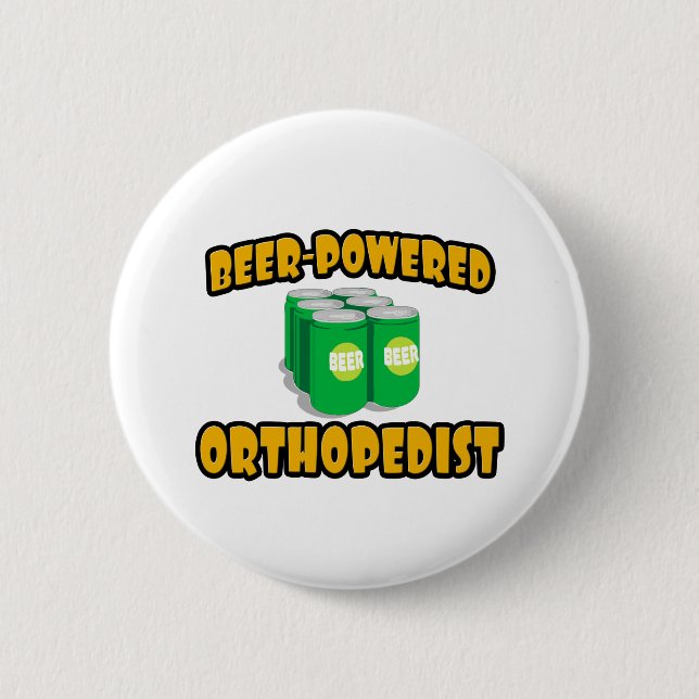 Bier-Powered Orthopedist Button (Vorderseite)