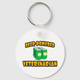Bier-Powered Veterinarian Schlüsselanhänger