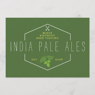 Bier-Probieren-PartySignage, IPA, helles Bier Einladung