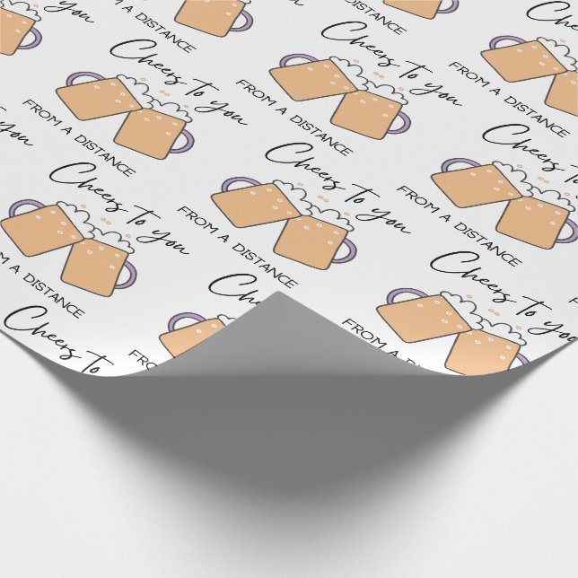 Bier Prost Auf Dich Geschenkpapier  (Ecke)