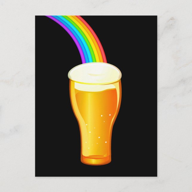 Bier Rainbow Postkarte (Vorderseite)