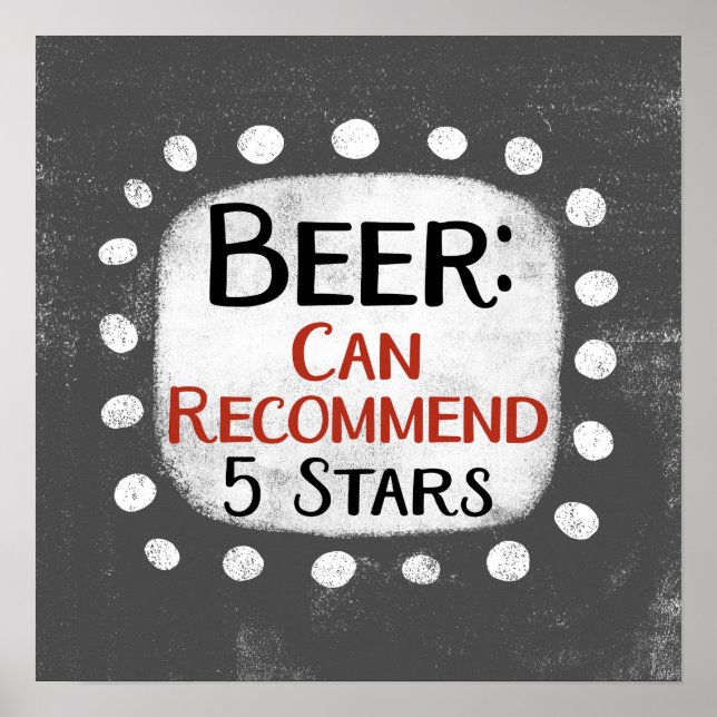 Bier Review 5 Sterne Poster Wall Art (Vorne)