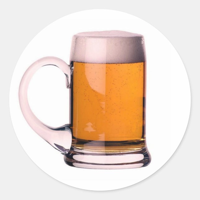Bier Round Stickers (Vorderseite)