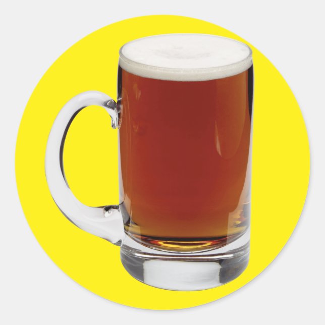 Bier Runder Aufkleber (Vorderseite)