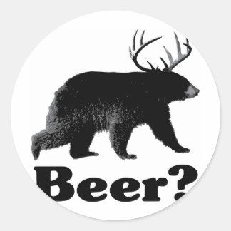 Bier? Runder Aufkleber
