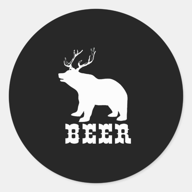 Bier Runder Aufkleber (Vorderseite)