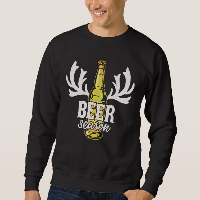 Bier-Saison Männer-Hirschjäger jagen Sweatshirt (Vorderseite)