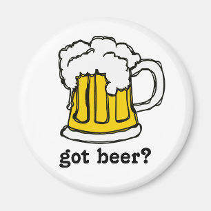 Bier! Schaumige sprudelnde Tasse Brew Magnet