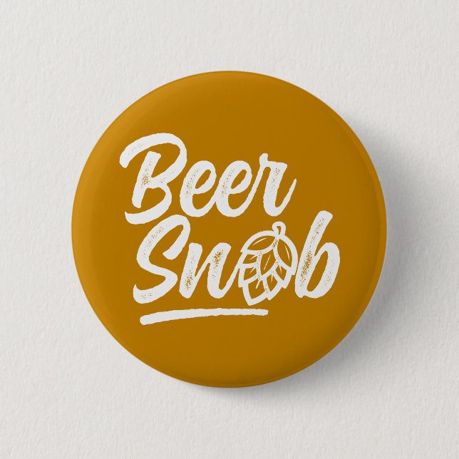 Bier-Snob-Knopf Button (Vorderseite)