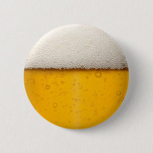 Bier sprudelt Nahaufnahme Button