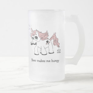 Bier stellt mich humpy Unicornbier-Tasse her Mattglas Bierglas