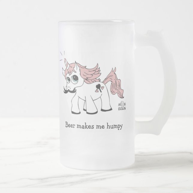 Bier stellt mich humpy Unicornbier-Tasse her Mattglas Bierglas (Rechts)