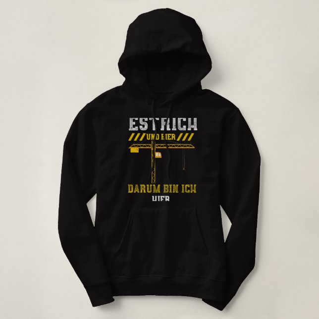 Bier, Strauß und Bier, ich.. Konstruktion Hoodie (Design vorne)