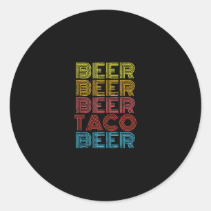 Bier Taco Food Sprichwort Funny Mexican Cinco Runder Aufkleber