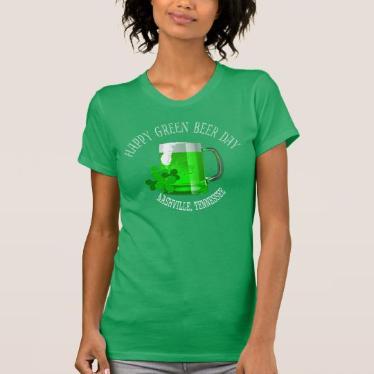 Bier-Tagesfrauen Nashvilles die grünen T - Shirts